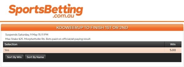 Sportsbetting SA Derby
